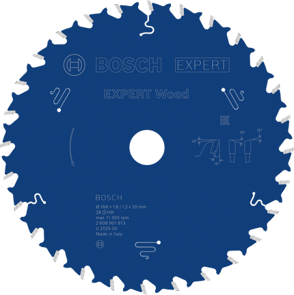 BoschEXPERT 木工圆锯片 168 毫米 T28。